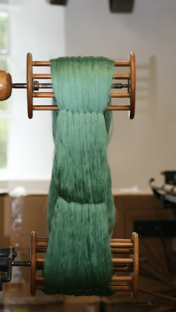 A skein of green silk thread at Whitchurch