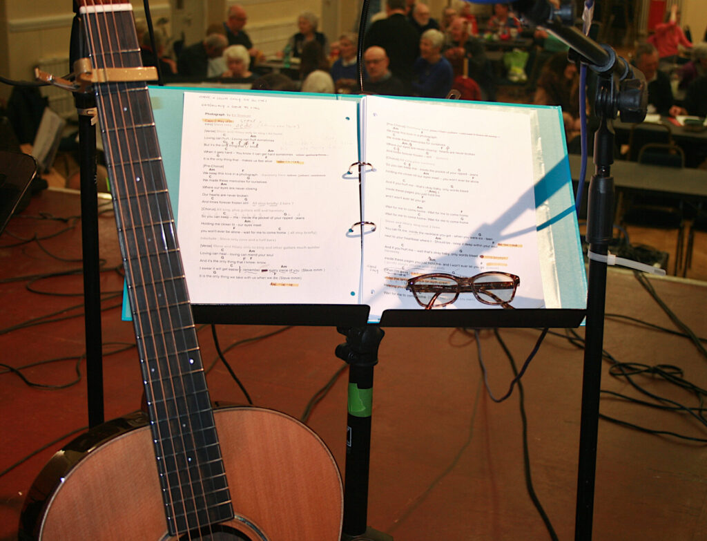view from stage at guitar evening