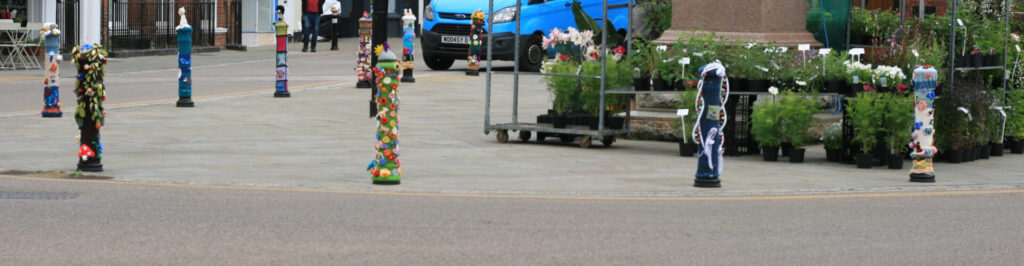 The market place showing all our bollards.