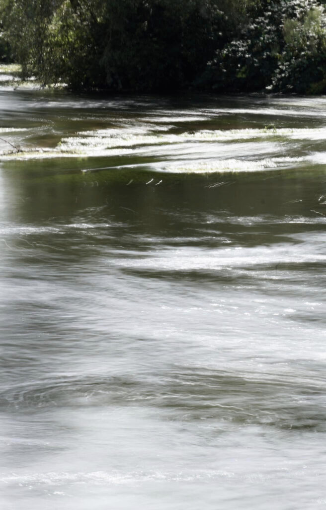 The river test meanders on - taken with  neutral density filter.