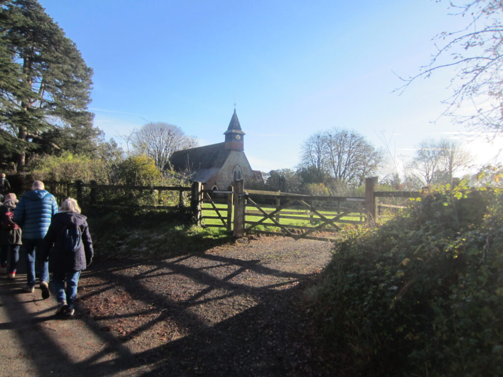 Braishfield Parish Church in the sun