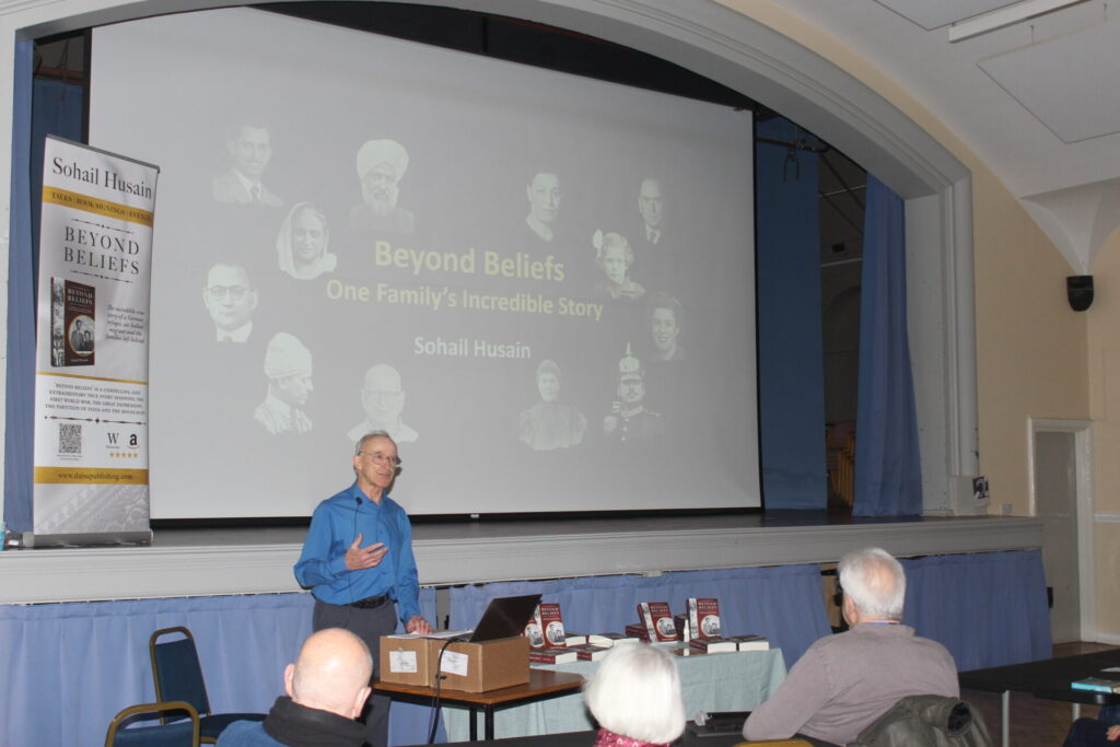 The speaker discussing this family. Photo Richard Keith